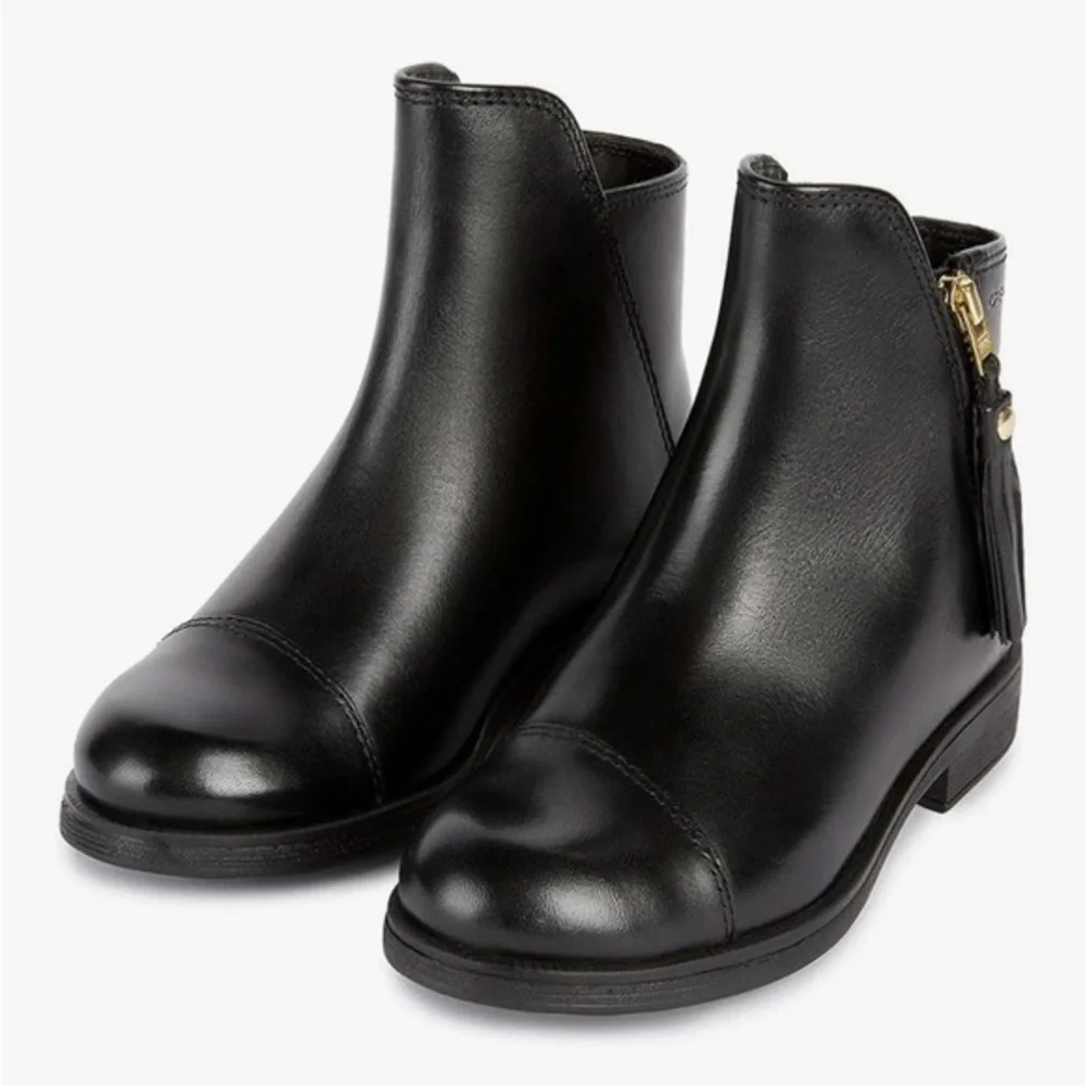 Geox Girls Chelsea LEATHER Ankle Boots size 34 M EU (3 M US)